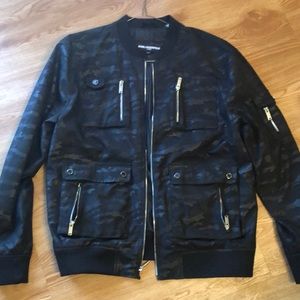 Karl Lagerfeld Men’s Bomber black camo Sz L